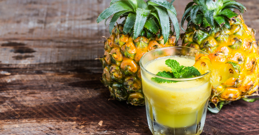 draining diet based on pineapple